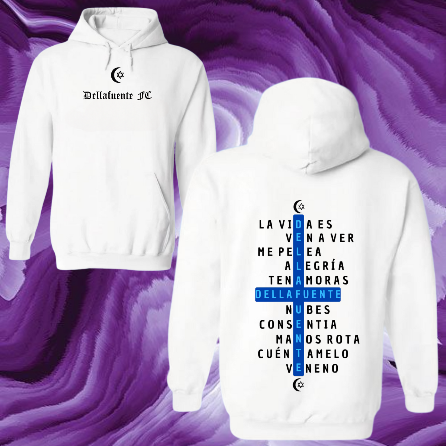 Sudadera Dellafuente Crucigrama Azul