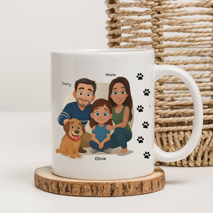 Mascota - Familia ilustración